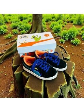 🦕🦖Puma x Nickelodeon Rugrats Suede Classic Unisex Little Kids Sneakers Size 2.5
